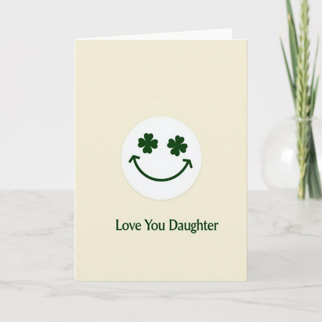 Tarjeta Love You Daughter Simple Card (Anverso)
