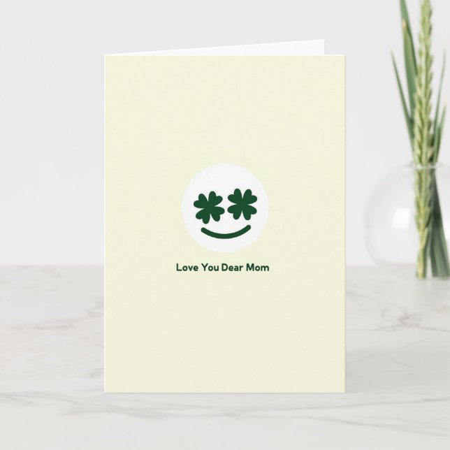 Tarjeta Love You Dear Mom Face Card (Anverso)
