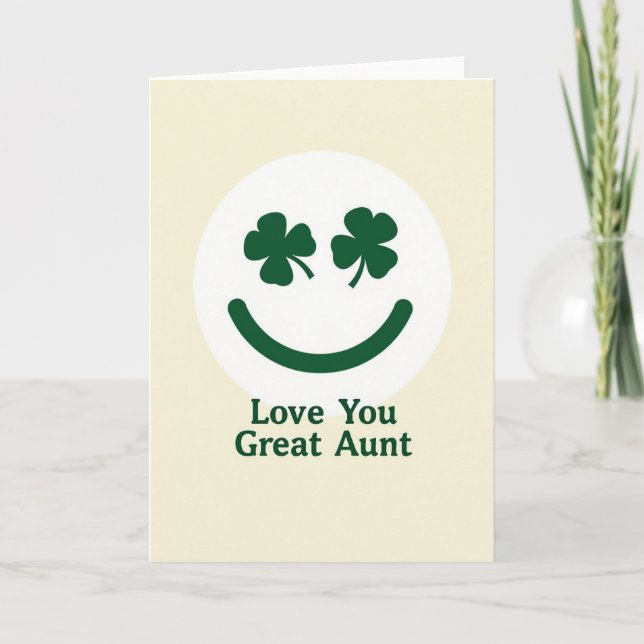 Tarjeta Love You Great Aunt Card (Anverso)