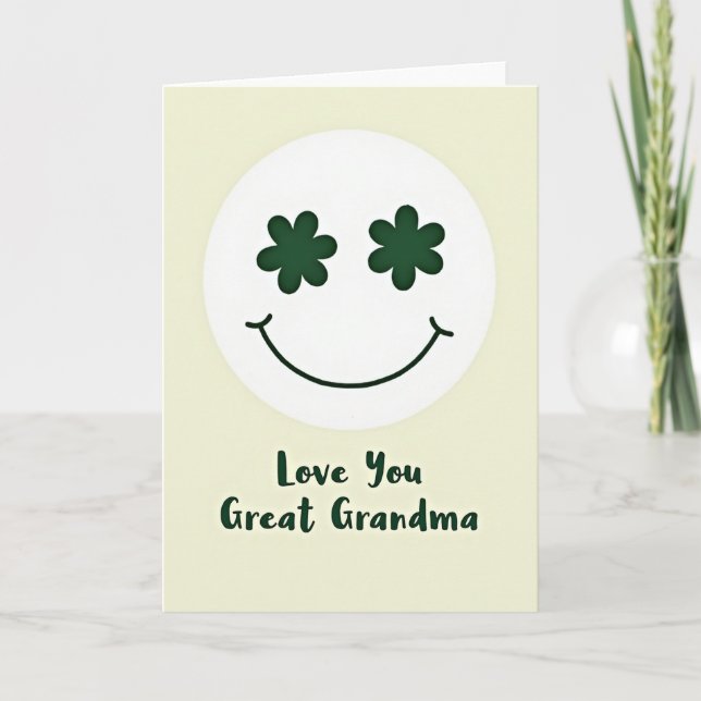 Tarjeta Love You Great Grandma Card (Anverso)