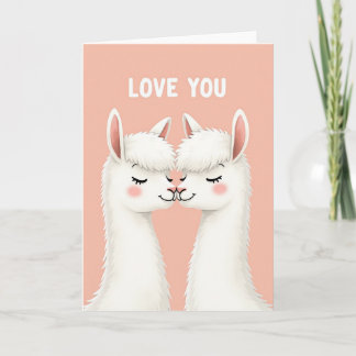 Tarjeta Love You Llama Kiss Card