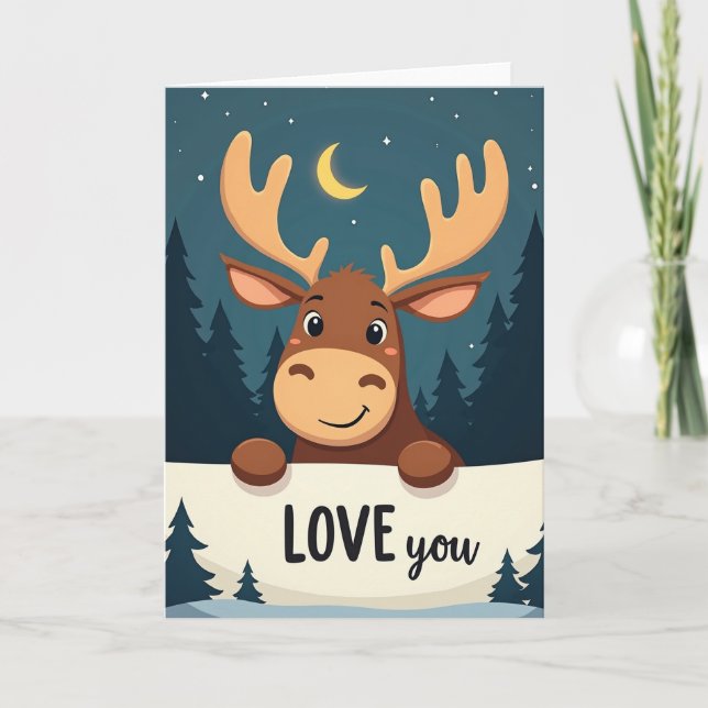 Tarjeta Love You Moose Card (Anverso)
