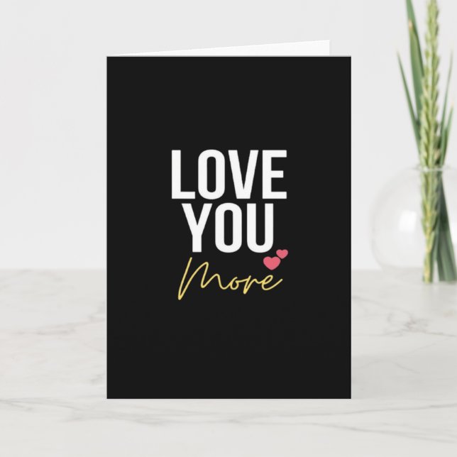 Tarjeta Love You More Elegant Style  (Anverso)