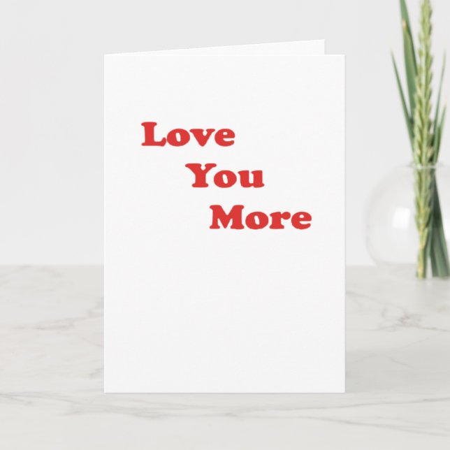 Tarjeta Love You More Minimal Design  (Anverso)