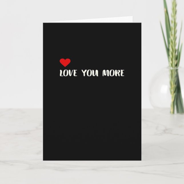 Tarjeta Love You More Minimalist Love Quote  (Anverso)