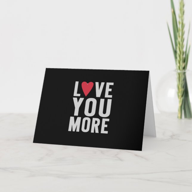 Tarjeta Love You More Polished Style  (Anverso)