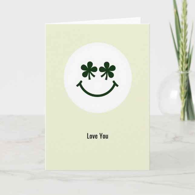 Tarjeta Love You Shamrock Smile Card (Anverso)