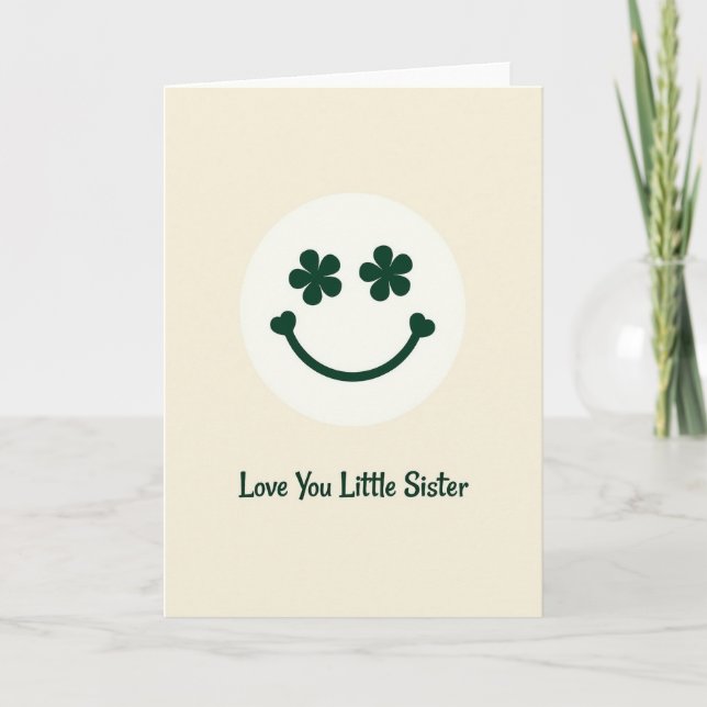 Tarjeta Love You Sister Smiling Face Card (Anverso)