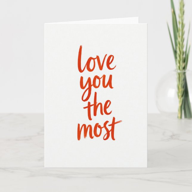 Tarjeta Love You The Most Art Card (Anverso)