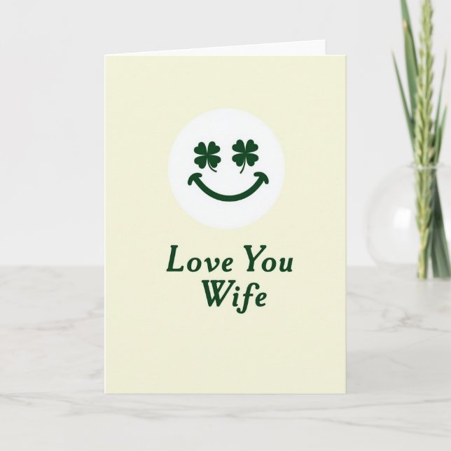 Tarjeta Love You Wife Smiling Card (Anverso)