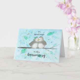 Tarjeta Lovebirds Anniversary Card for Special Couple     