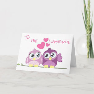 TARJETA **LOVEBIRDS MUY ESPECIALES** EN LA "TARJETA DEL DÍ