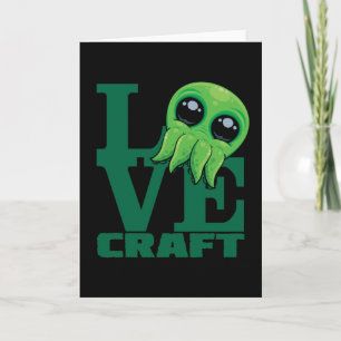 Tarjeta Lovecraft Baby Cthulhu Design - Spooky Cute Love