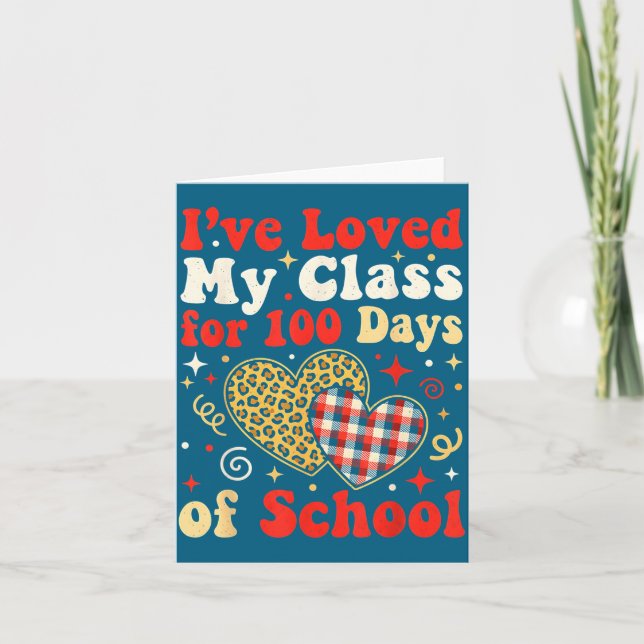 Tarjeta Loved My Cl For 100 Days Of School Valentines Day  (Anverso)