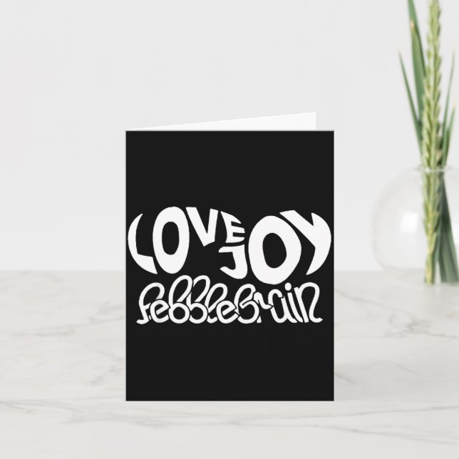 Tarjeta Lovejoy Fan Gift Graphic Design Music Lover  (Anverso)