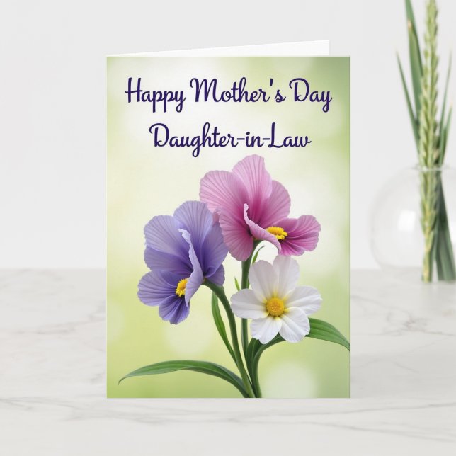 Tarjeta Lovely Magenta Flower Card (Anverso)