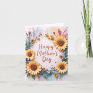 Tarjeta Lovely Sunflowers 3D Mother's Day