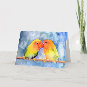 Tarjeta Lovey Dovey Lovebirds Notecards