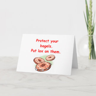 Tarjeta lox y bagels