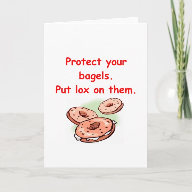 Tarjeta lox y bagels (Anverso)