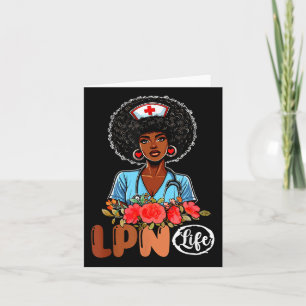 Tarjeta Lpn Enfermera De Costume De Vida Orgullosa De Hist