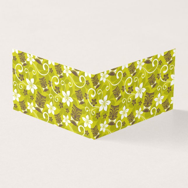 TARJETA LUAU TIKI PATTERN (Exterior)