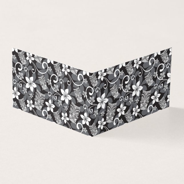 TARJETA LUAU TIKI PATTERN (CHARCOAL) (Exterior)