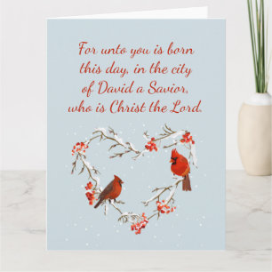 Tarjeta Lucas 2:11 Navidades de escritura Biblia Verse Bla