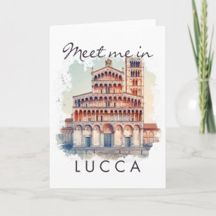 Tarjeta Lucca Italia Viajero Amante Viaje Aventura Encuent