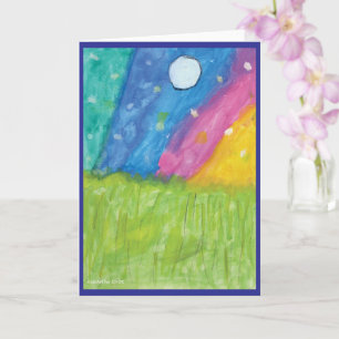 Tarjeta Luces boreales - Arte infantil para CHOC