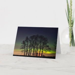 Tarjeta Luces boreales   Manitoba Canada Grande Pointe