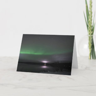 Tarjeta Luces boreales sutiles, Fairbanks, AK -