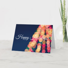 Tarjeta Luces de árbol de bokeh, Navidades