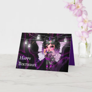 Tarjeta Luces de chica de hadas góticas
