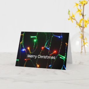 Tarjeta Luces de colores "Feliz Navidad"