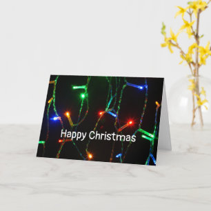 Tarjeta Luces de colores "Feliz Navidad"