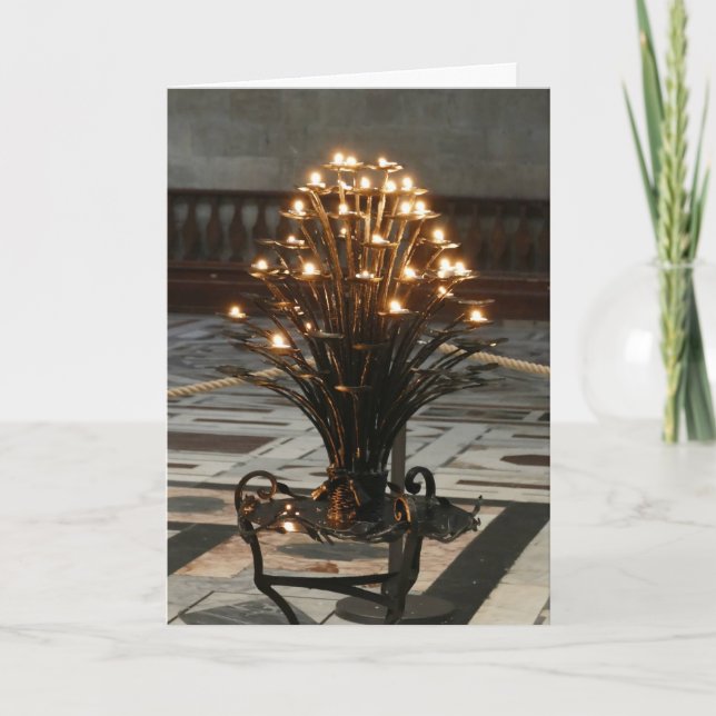 Tarjeta Luces de fe, Florencia, Italia - (Anverso)