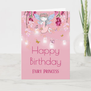 Tarjeta Luces de frasco de albañil de columpio de niña de 