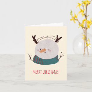 Tarjeta Luces de hada de Navidad personalizables muñeco de