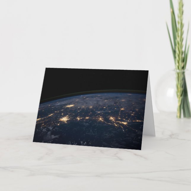 Tarjeta Luces De La Ciudad Del Sur De Estados Unidos. (Anverso)