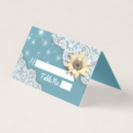 Tarjeta Luces de los girasoles de la mesa del boda