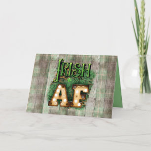 Tarjeta Luces de marquesina irlandesas del día de San Patr