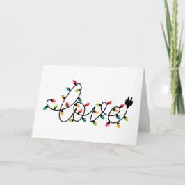 Tarjeta Luces de Navidad Amor