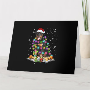 Tarjeta Luces de Navidad de árbol de Navidad de Santa Rott