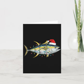 Tarjeta Luces de Navidad de Atún Festivas y Divertidas Nav