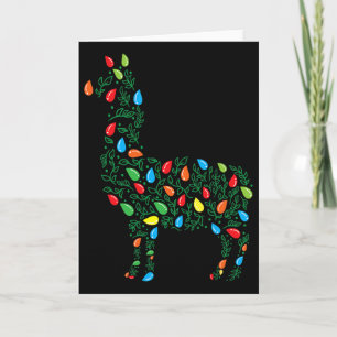 Tarjeta Luces de Navidad de Llama Robusto Amante de Animal