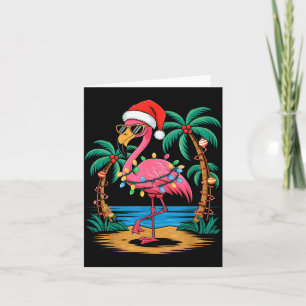 Tarjeta Luces de Navidad de Santa Flamenco Trocal Palmeras
