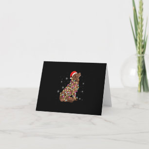 Tarjeta Luces de Navidad de Terranova Amante de Perros D