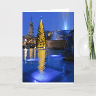 Tarjeta Luces de navidad en Trafalgar Square, Londres Rein