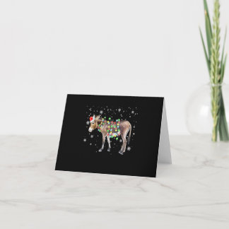 Tarjeta Luces de Navidad para Burro de Color | Regalo de B